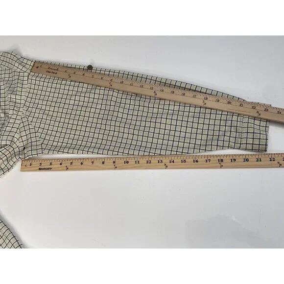 LL Bean Outdoors Textured Long Sleeve Shirt Camping Men’s L Reg Khaki Check - Picture 16 of 16